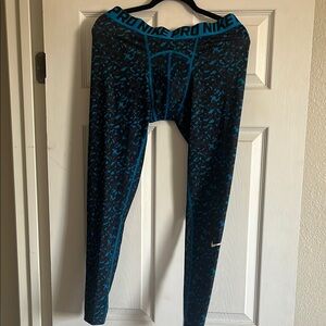 Nike Blue Marbled Active Leggings